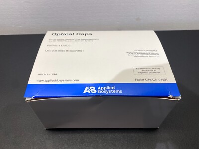 Applied BioSystems 4323032 8 Caps Strip MicroAmp Optical Flat Top 