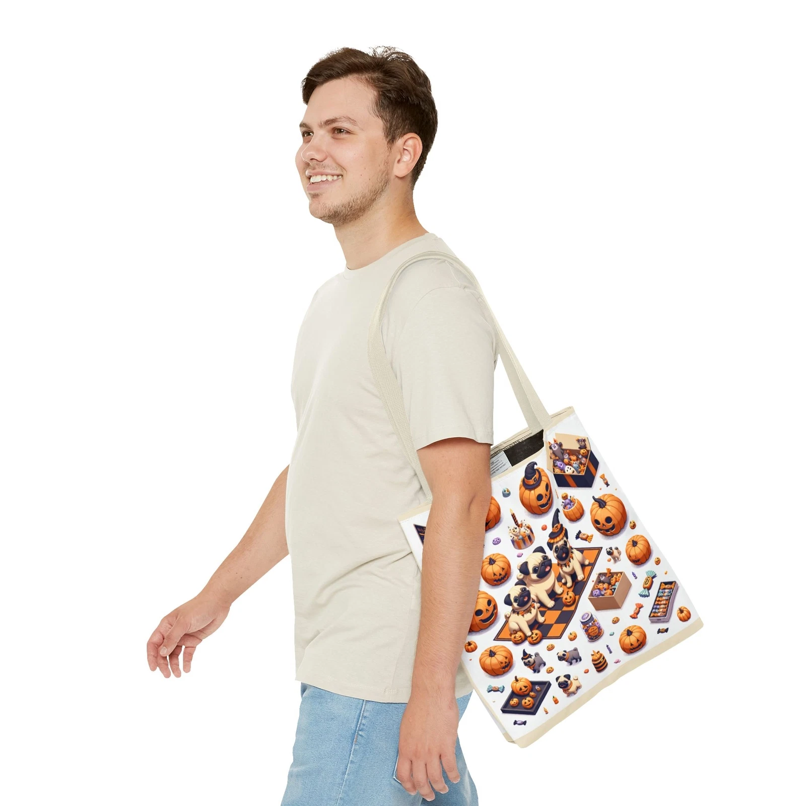 Halloween and Pugs Tote Bag