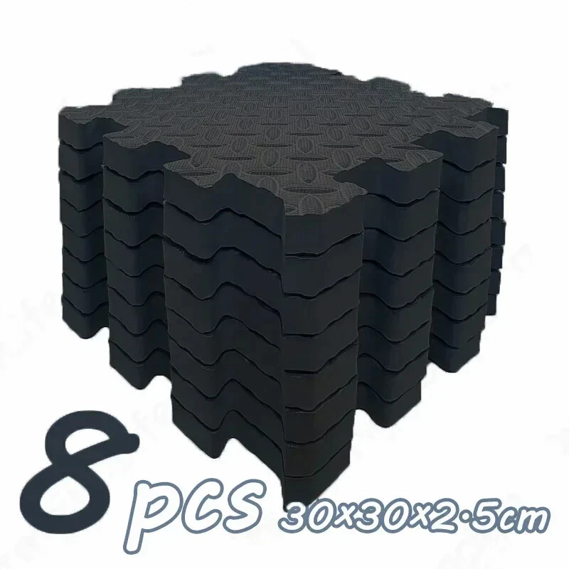 8Pcs/2.5cm Thick Nonslip Baby Crawling Play Mat Soundproof Puzzle Gym Mat - Image 4 of 4