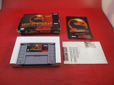 Mortal Kombat I Super Nintendo SNES COMPLETE w/ Box manual game WORKS 