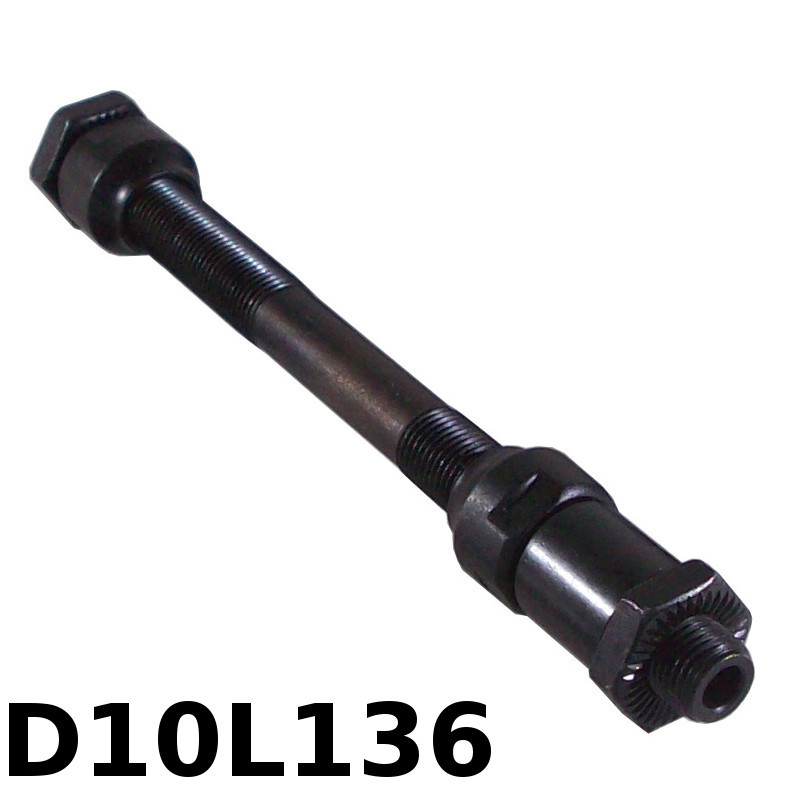 ASSE PERNO MOZZO RUOTA D10 L136mm RILASCIO RAPIDO MTB BICI CORSA
