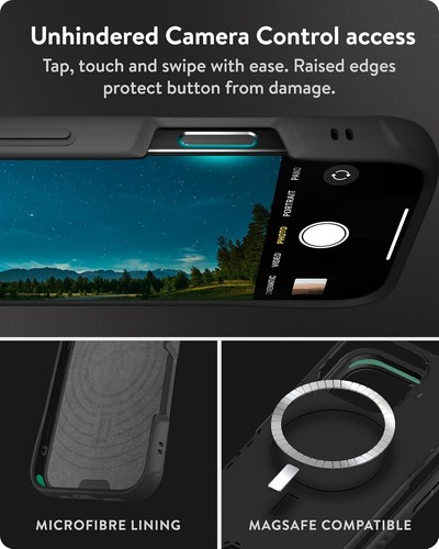 Mous for iPhone 16 Pro Case MagSafe Compatible - Limitless 6.0 - Black Leather - Afbeelding 5 van 10