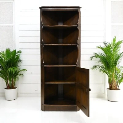 Genuine Ercol Corner Cabinet with Shelves and Cupboard 1978 FREE UK Delivery* - Image 1 of 4