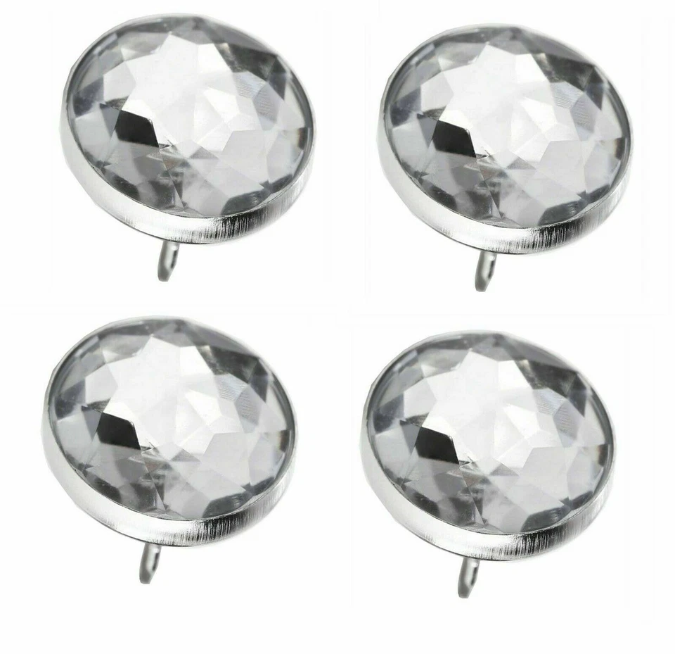 Crystal Diamond Diamante Buttons Nail Back UPHOLSTERY Sofa Chair Headboard 22 mm - Image 3 of 4