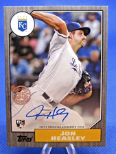 2022 TOPPS 1987 35th ANNIVERSARY 87BA-JH JON HEASLEY AUTO ROYALS RC BLACK 44/199
