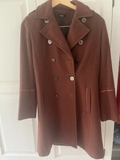 Baukjen Pea Coat Wool Conker Uk 10 8