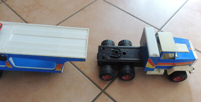 Ancien Camion Joustra Goliath Transport De Voitures - France 1970 - Bleu Métal