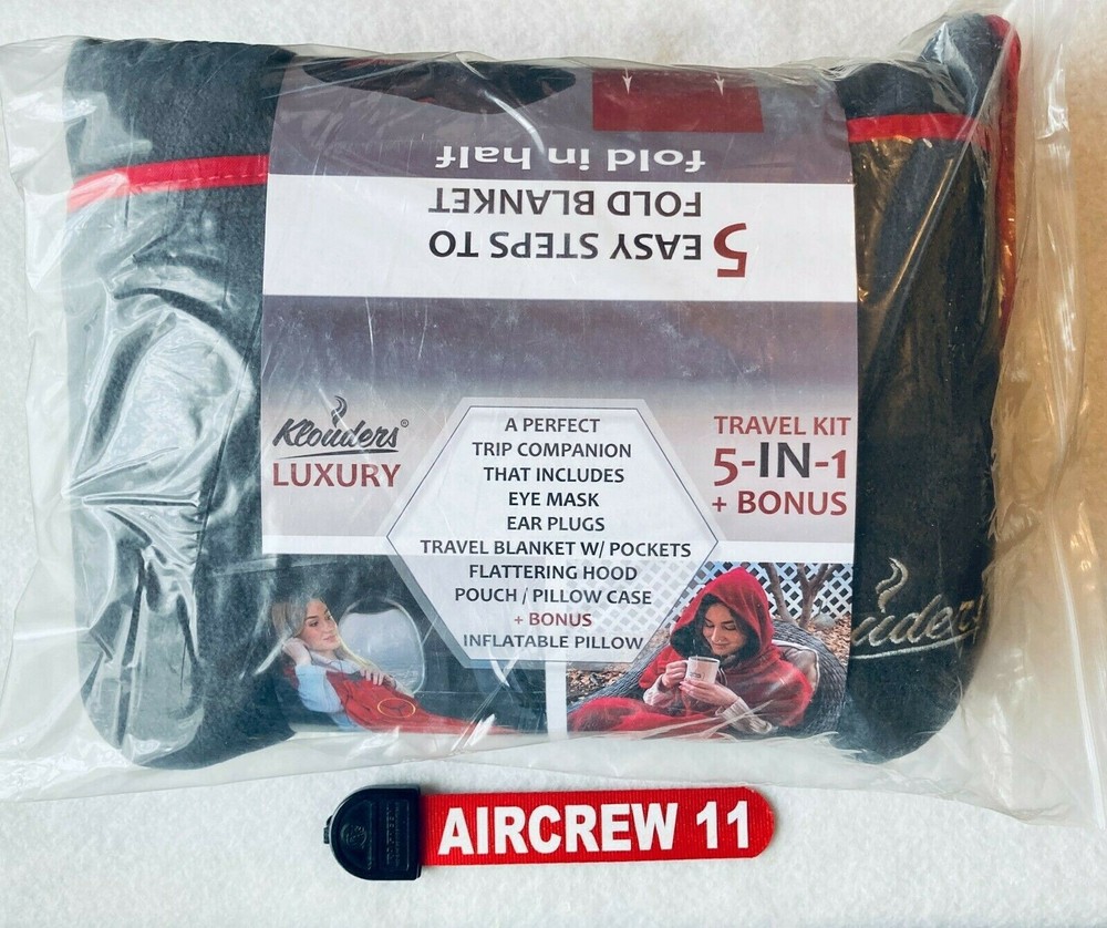 Klouders 5-in-1 Luxury Travel Kit with Bonus Travel Pillow – New & Essential