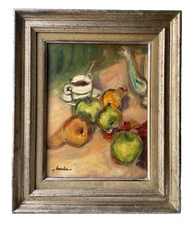 Manner Paul CEZANNE - French Impressionist Oil Canvas - Apple Pear Coffee