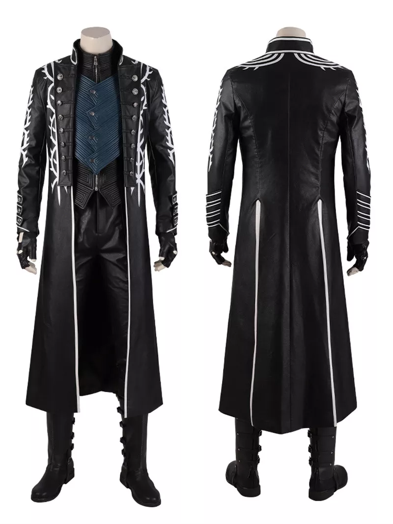 Devil May Cry 5 Vergil Windbreaker Vest Pants Gloves Suit Cosplay