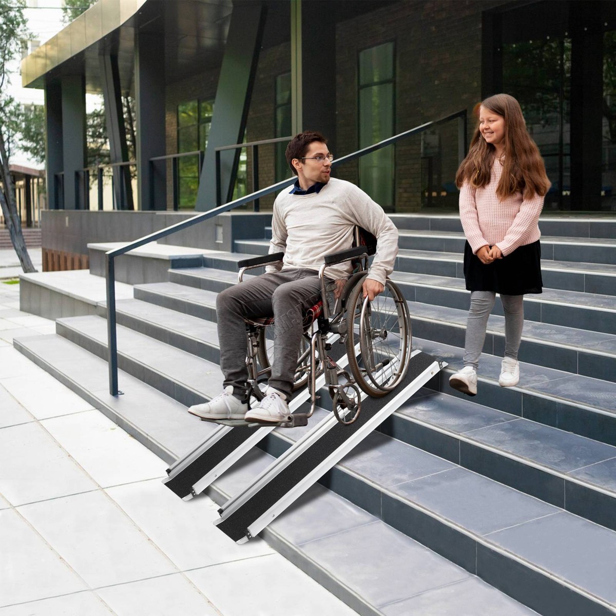 Portable Building With Ramp Portable Building Ramps Portable Wheelchair Ramp | Folded Aluminum