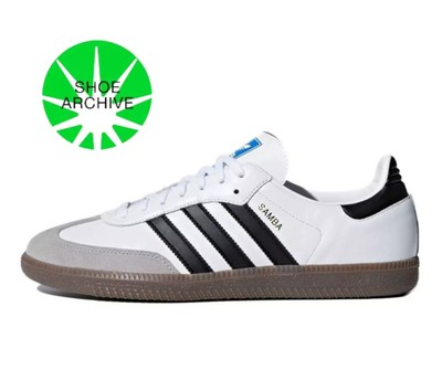 NEW Sz 12.5 Men's adidas Samba OG Cloud White Core Black B75806 S1