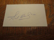 Sid Abel Signed Index Card NHL Hockey HOF Detroit Redwings Autographed