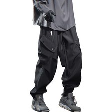 Niepce Men's Japanese Streetwear Cargo Pants Harem Casual Pants