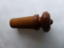 VIOLIN END PIN, FULL SIZE 4/4, GREAT QUALITY SOLID WOOD, BROWN. UK SELLER