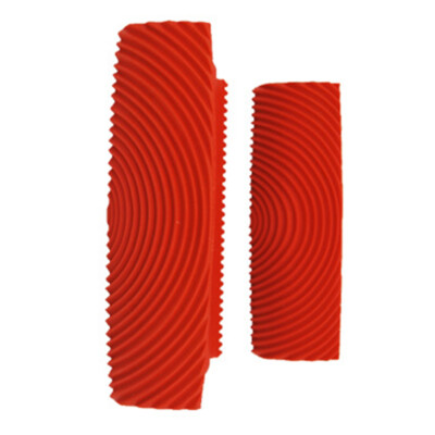 2pcs Rubber Imitation Wood Grain Paint Texture Roller Brush Wall Painting Sets Q