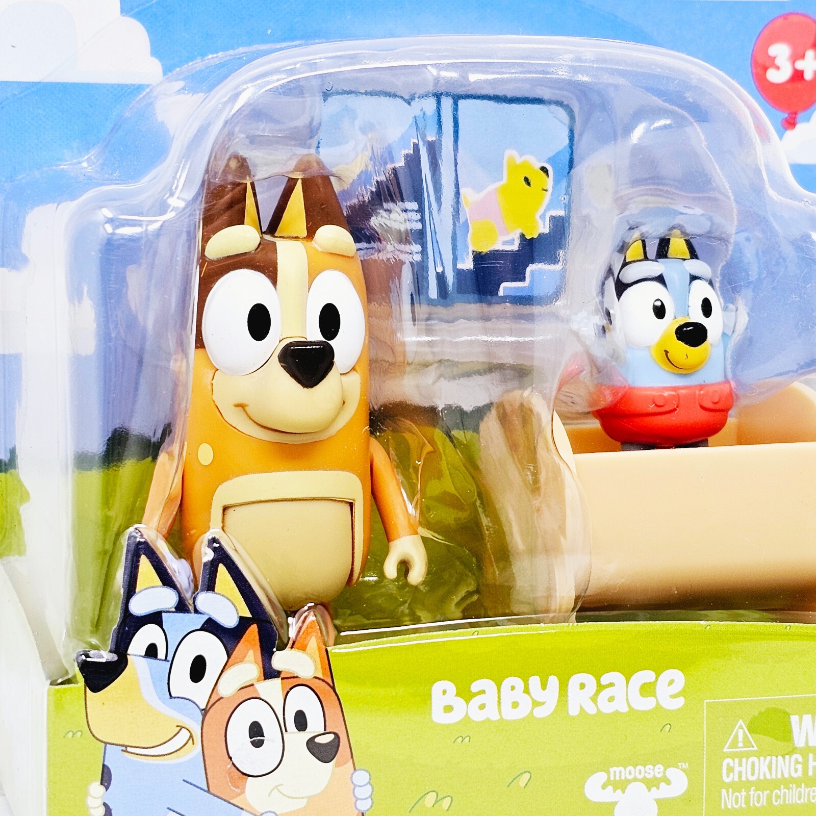 LOT 2 Bluey Baby Race & Aliens CHILLI BABY BLUEY CHLOE Mini Figures 2.5