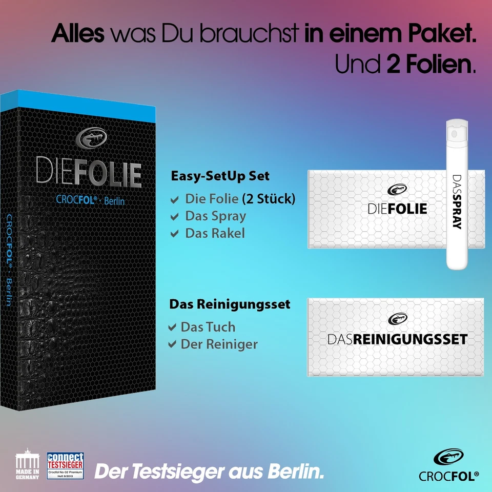 Crocfol DIEFOLIE für OnePlus 9 Pro  - 2 St. Premium Displayschutzfolien - Bild 4 von 4