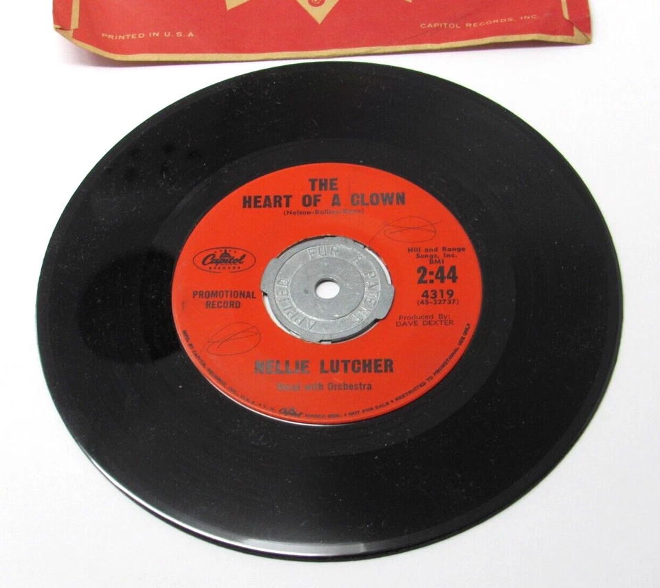 R & B Nellie Lutcher Jazz MY MOTHER"S EYES 45 w Adapter DJ Promo Capitol Records Foto 3 de 4