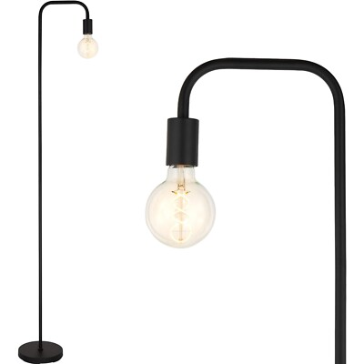 Stehlampe Retro Minimalistisch Schwarz E27 165cm Möbel Licht