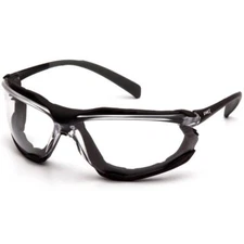 Pyramex Proximity Safety Glasses Foam Padded Black Frame Clear Anti-Fog Lens