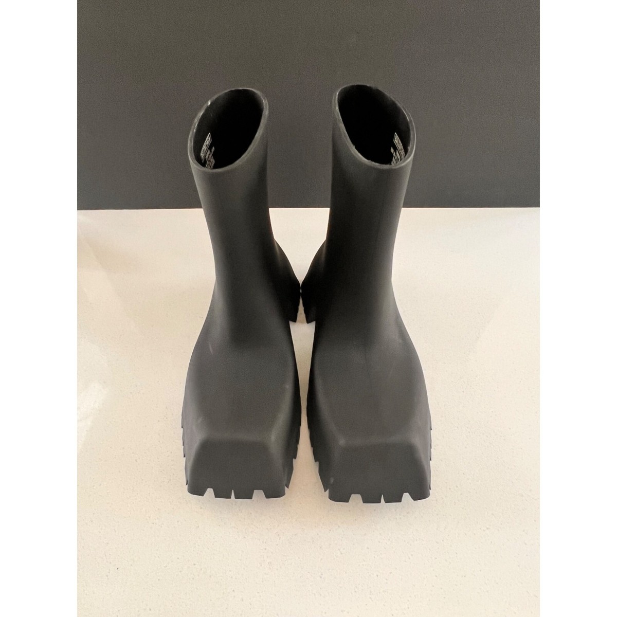 Balenciaga black Rubber Trooper Boots - Size 36 | eBay