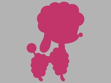 POODLE Puppy Dog Pet Car Sticker Vinyl Cute Tumbler Water Bottle Decal