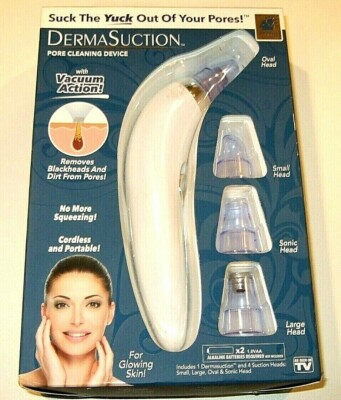 DermaSuction Pore Cleaning Device 4 Interchangeable Heads - Vacuum