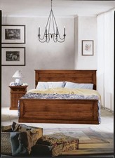 LETTO MATRIMONIALE ARTE POVERA  IN LEGNO MASSELLO 