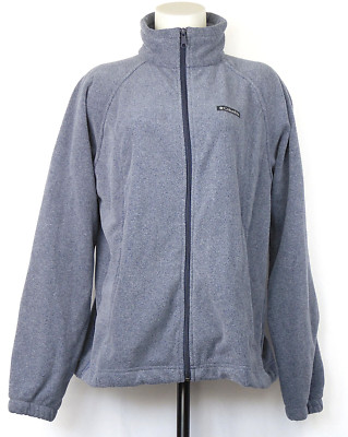 Columbia Women's Benton Springs Full-Zip Fleece Jacket Heather Blue XL