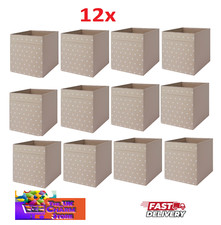 12x IKEA Storage Boxes for Kallax Shelving Unit Organizer Beige 33x38x33cm