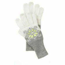 New Gymboree Girls Gloves Cozy Ski Lodge Snowflake Sz M 7 8 year Winter Gear