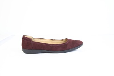 Naturalizer Flexy Ballet Flat 9.5 Women Slip on Comfort Shoe faux suede work