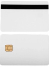 10 Pack - SLE4442 Chip Cards w/HiCo 2 Track Mag 10 Pack, White With Black