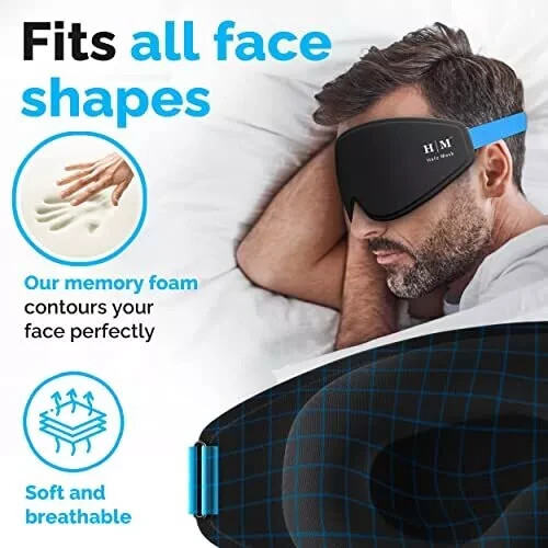 Mascherina Bluetooth per Dormire, Traspirante, per Donne E Uomini