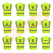 DRONE HI VIZ VIS WAISTCOAT VEST QUAD COPTER PILOT CREW TABARD AERIAL SAFETY REFL