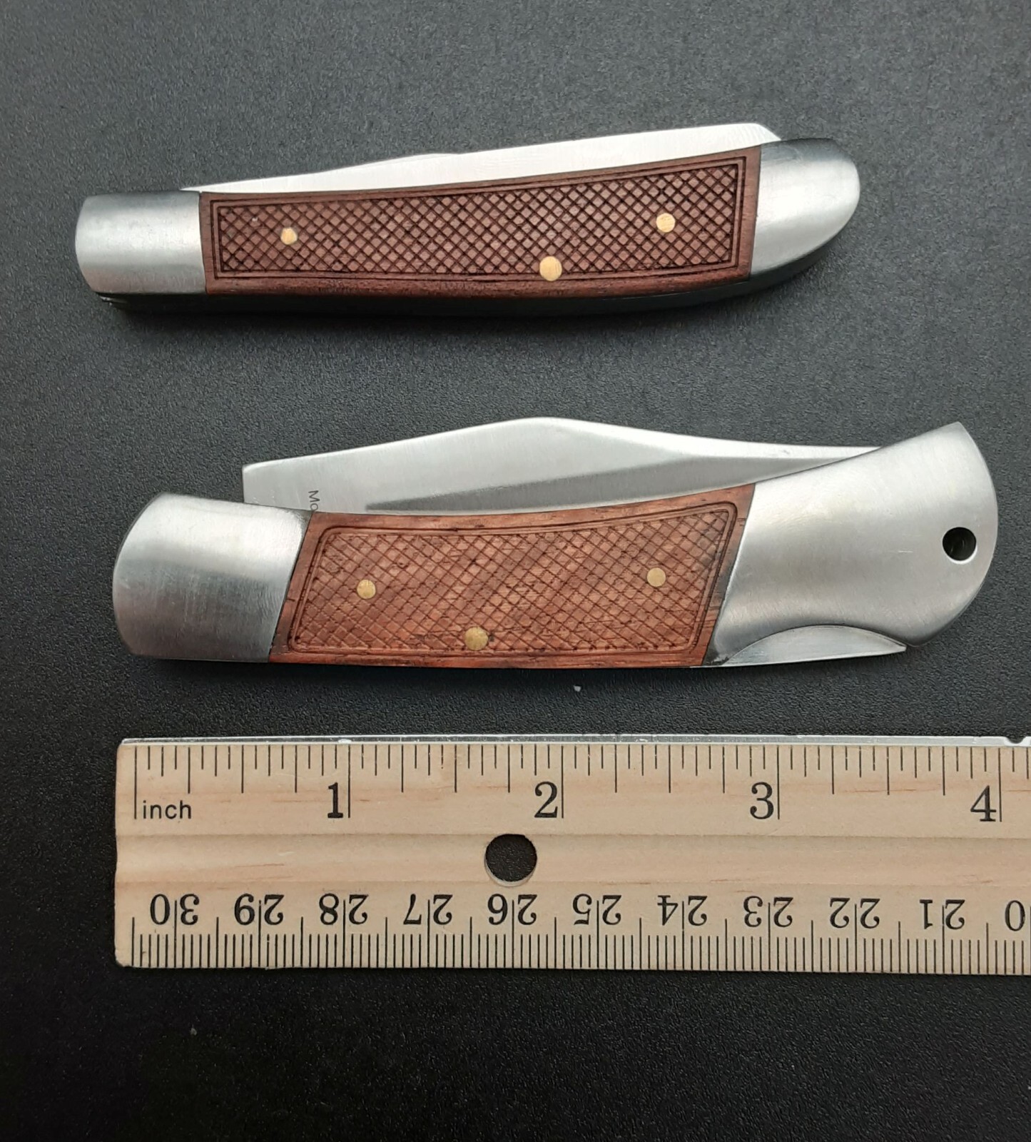 Set of 2 Wood Grain/Stainless Browning RMEF Membership Folding Pocket