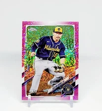 2021 Topps Chrome Pink Sparkle Refractor Keston Hiura /350