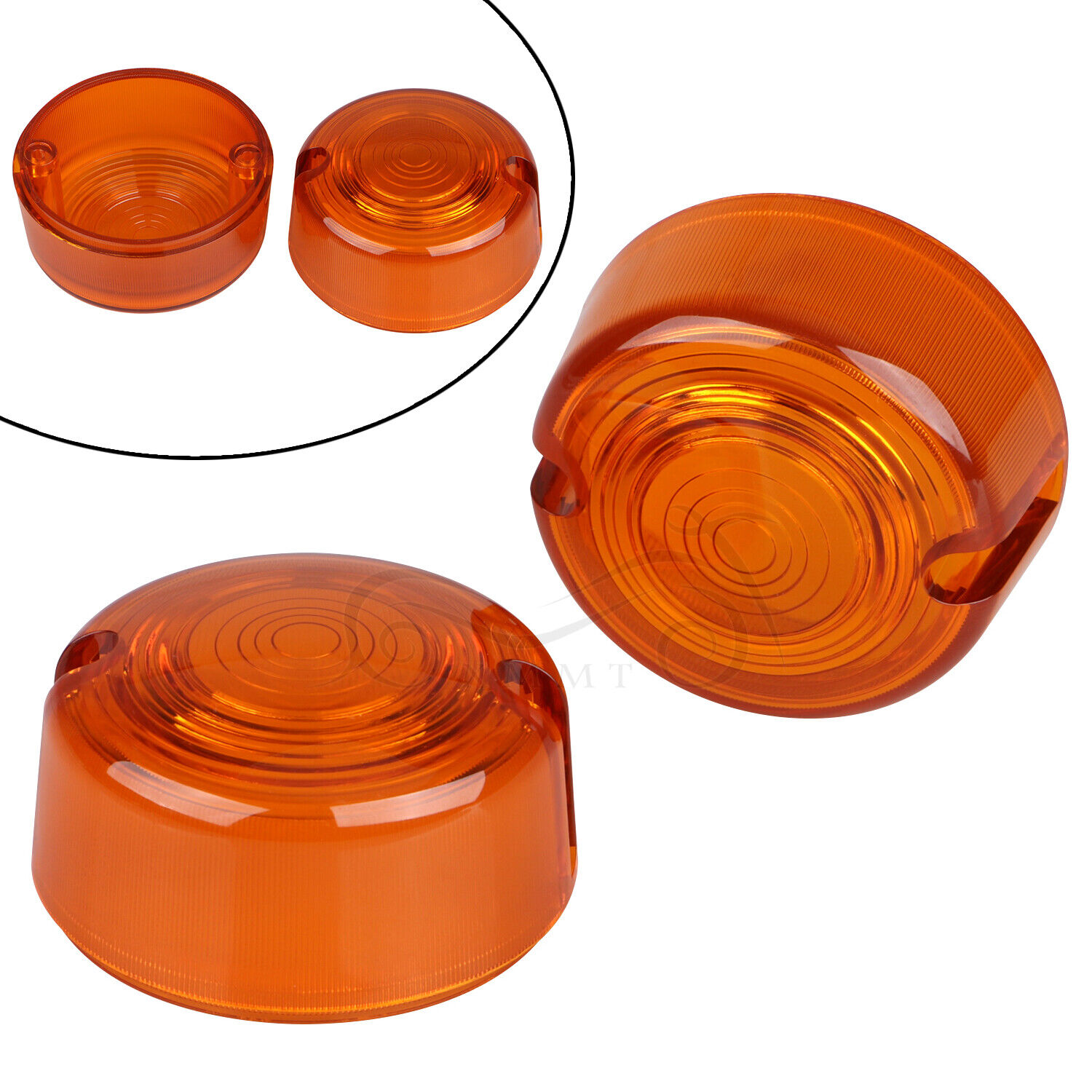 DYNAFIT 4Pcs Amber Turn Signal Lens Cover Fit For 86-17 Harley Dyna Softail Sportster 