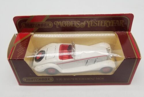Matchbox Models of Yesteryear 1938 MERCEDES BENZ 540K Y-20 White New In Box 1984 - Picture 3 of 7