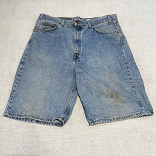Vintage Levi's 550 Relax Fit Orange Tab Denim Shorts Men's 38 Blue -  STAINED