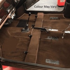 Classic Mini Heritage Premium Set Tappeto Marrone Trapuntato - RHD Mk3 su (Saloon)