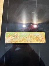 ANCIEN PLUMIER EN PAPIER MÂCHÉ CARTON BOUILLI LAQUÉ NOIR _DON QUICHOTTE