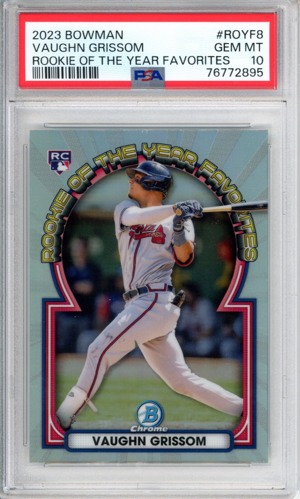 2023 Bowman Vaughn Grissom Rookie of the Year Favorites PSA 10 Braves POP 10