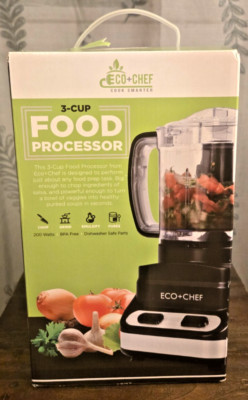 Echo Chef Food Processor  200w Chop/Grind 2 Speed 3 Cup Stainless Steel blades 