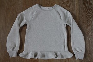 Crewcuts JCrew Girls Gray Peplum Sweatshirt Size 14 EUC
