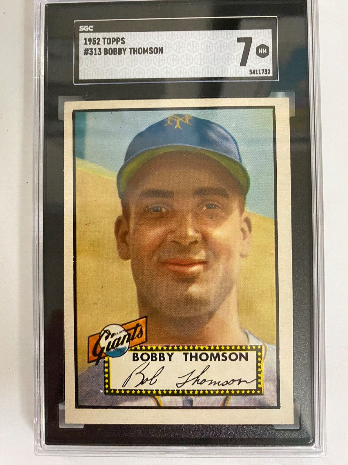 1952 Topps #313 Bobby Thomson SGC 7