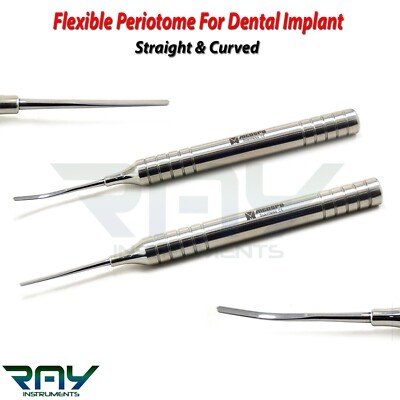 Dental Flex Periotome Titanium Extraction Straight & Curved Screw Periodontal