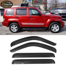 Fits 08-14 Jeep Liberty Window Visors Rain Sun Guard Vent 4Pc Set