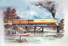 Milwaukee Road Hiawatha Poster Art Print CMSP Train Railroad Atlantic 4-4-2 Lg